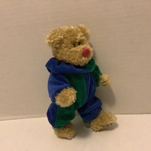 Ty Baby Teddy Bear Retired 1993 Rare Poseable 8” Blue Green Outfit